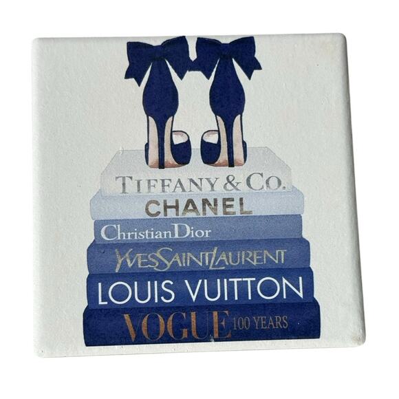 Amanda Greenwood Couture Ceramic Coasters Luxury Designer Inspired Glam Gift Set - Picture 6 of 9